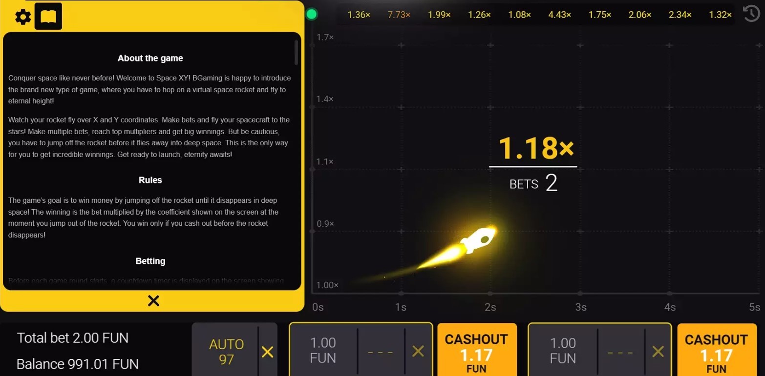 Review: Exploring Space XY by BGaming – A Stellar Casino Experience